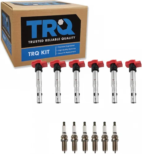 Miniatura 68 de Kit de Bobina de Encendido y Bujía TRQ 8 Piezas Bujías de Iridio Compatibles con Mercedes-Benz C250 2012-2015 y SLK250 2012-2015