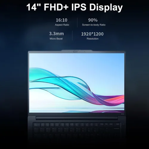 Miniatura 2 de Lenovo ThinkPad E14 Business Laptop (14 pulgadas FHD+ antirreflejo, Intel 10-Core i7-1355U, 40 GB de RAM, 1 TB SSD), teclado retroiluminado, huella