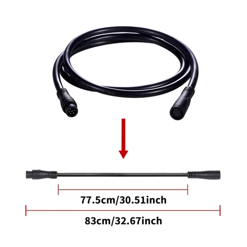 Miniatura 5 de Cable de extensión de 2 pines, 3 pines, 4 pines, 5 pines, 6 pines, 8 pines, 9 pines, enchufe impermeable funciona para luz de bicicleta eléctrica