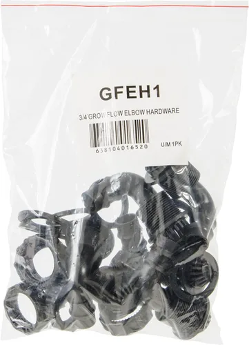 Miniatura 2 de ACTIVEAQUA GFEH1 Grow Flow - Kit de herramientas de codo de jardinería hidropónica para plantas domésticas de 3/4 pulgadas, paquete de 6 con tuercas