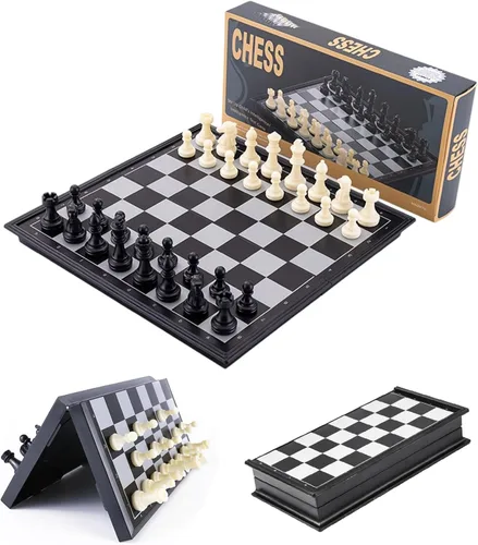 Miniatura 13 de Chess Sets Travel Board Games - 7.9 Inches Magnetic Small Pocket Chess Set for Teens & Adults, Folding Portable Chess Gifts Classic 2-Player