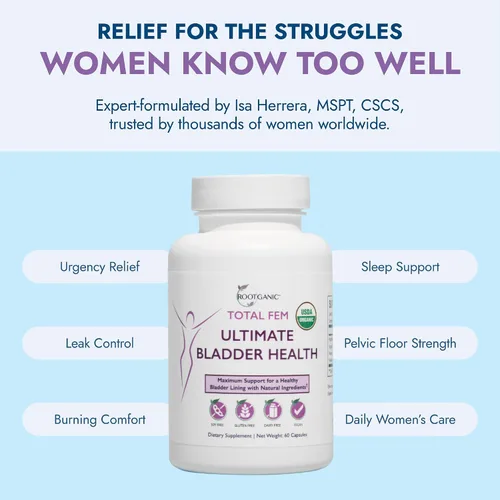 Miniatura 4 de Total Fem Ultimate - Salud de la vejiga para mujeres con D-manosa orgánica USDA, polvo de arándano, Uva Ursi y extracto de flor de hibisco, control