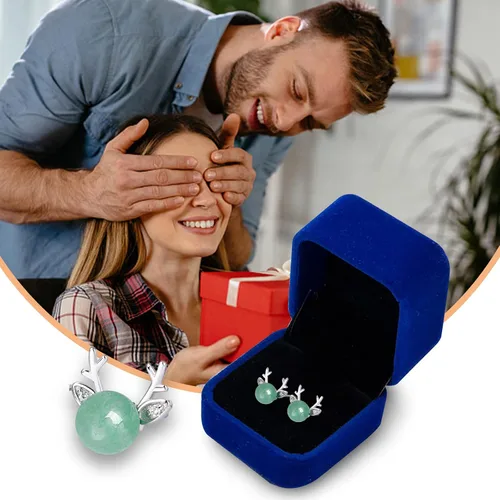Miniatura 12 de Jade Earrings Studs,Green Jade Earrings for Women,925 Sterling Silver Earrings Studs for Sensitive Ears,Handmade Jade Earrings for Birthday