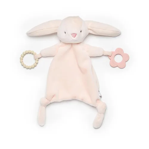 Miniatura 7 de Loveys para bebés, Lovey incluye mordedor de silicona, manta de seguridad de animales de peluche suave, juguete para acurrucarse, para niños y niñas