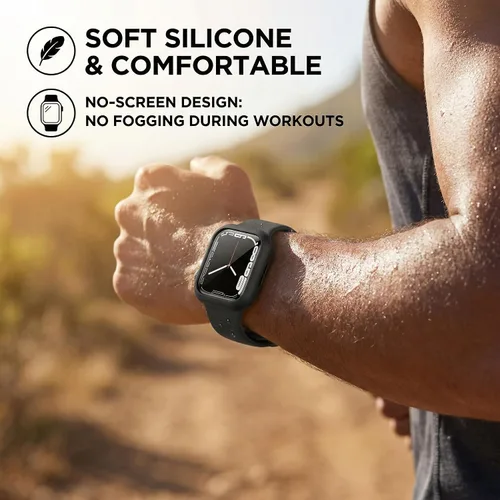 Miniatura 7 de Funda de silicona suave con correa compatible con Apple Watch de 1.92 pulgadas, 1.81 pulgadas, 1.77 pulgadas, 1.73 pulgadas, 1.654 pulgadas, 1.614