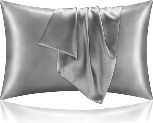 Miniatura 82 de Bedelite Funda de almohada de satén para el cuerpo, súper suave y refrescante, para el cabello y la piel, transpirable, sedosa y larga, 20 x 54 Rosa