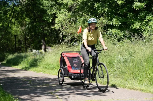 Miniatura 7 de Burley Honey Bee, remolque y cochecito de bicicleta para niños de 2 asientos