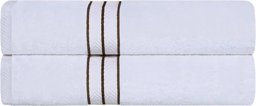 Juego de toallas de baño de algodón turco ultra suave de Superior, juego de 2 piezas, toallas para la ducha, baño, artículos esenciales para el Latte