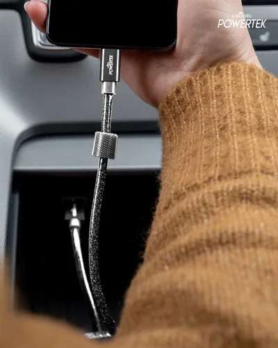 Miniatura 8 de Liquipel Powertek - Cable de carga micro USB para teléfonos celulares y dispositivos electrónicos, 6 pies (negro)