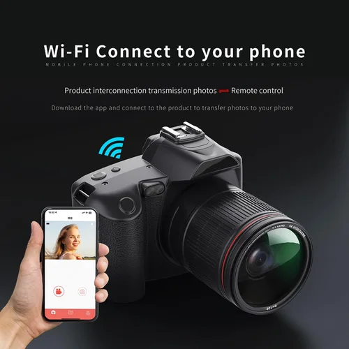 Miniatura 6 de HURRISE Cámaras para Fotografía 4K vlogging Cámara Digital 64MP cámaras fotograficas Principiantes DSLR Viajes Principiante Barato aa Batería zs200d
