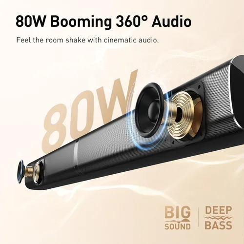 Miniatura 3 de Barra de sonido con subwoofer para TV, sistema de altavoces Bluetooth 5.3 con 2 micrófonos inalámbricos de karaoke, audio de sonido envolvente