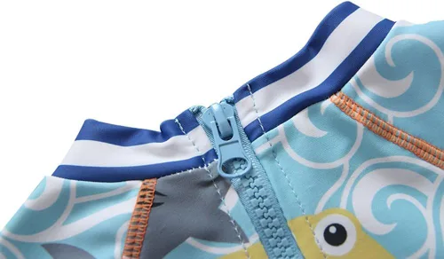 Miniatura 4 de Traje de baño de una pieza con cremallera y gorro para bebés y niños pequeños