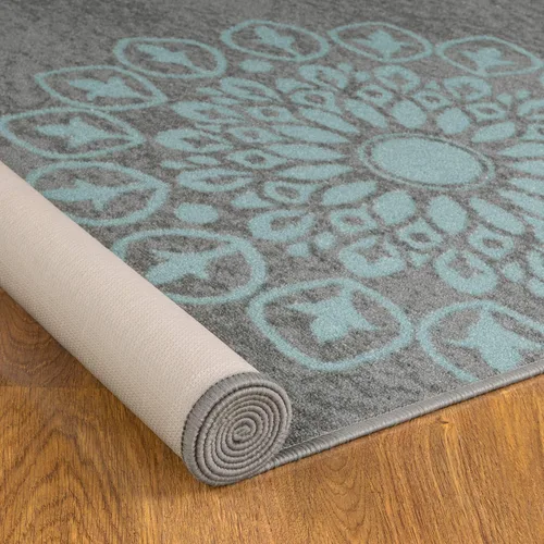 Miniatura 5 de Antep Rugs Alfombras - Alfombras modernas, florales, 5 x 7 pies, antideslizantes (antideslizante) de perfil bajo con parte trasera de goma