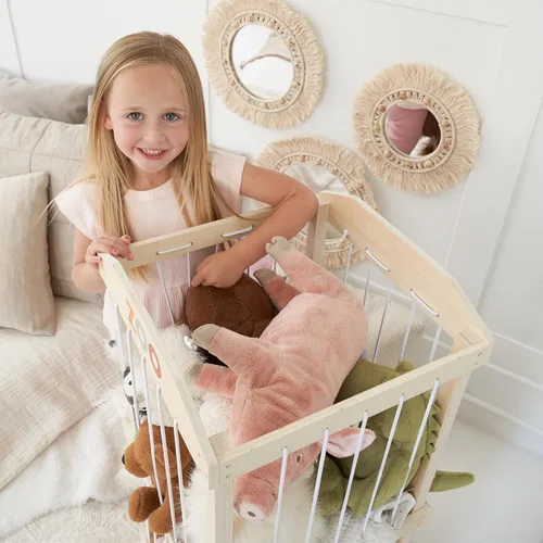 Miniatura 7 de Almacenamiento de animales de peluche de madera para niños – Gran organizador y soporte de almacenamiento de juguetes para la sala