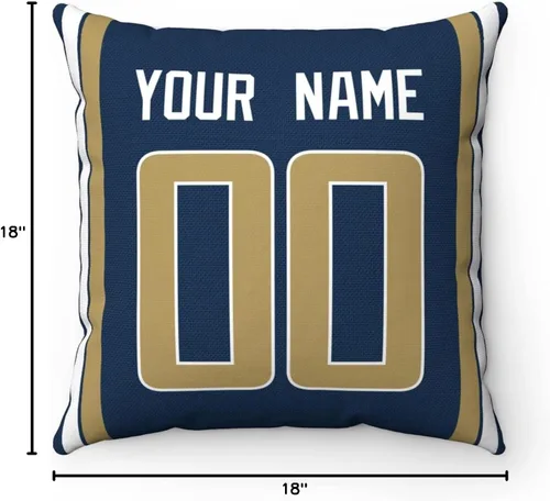 Miniatura 9 de ANTKING Almohada personalizada Los Angeles con cualquier nombre y número para regalo de hombres, mujeres y niños Para Los Ángeles Azul