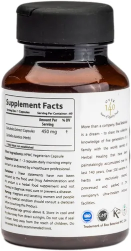 Miniatura 2 de bixa BOTANICAL Suplemento de hierbas naturales ayurvédicas Gotu Kola (Centella Asiatica) Pure Authentic Premium Quality Mejora la salud general