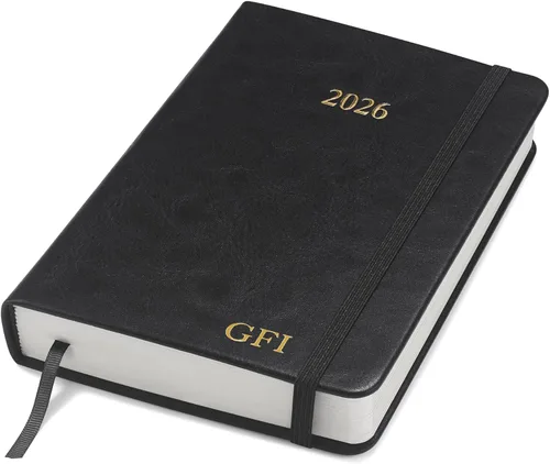 Miniatura 21 de Wykeham's Agenda diaria ejecutiva 2026 – Días festivos y formato – Personalización disponible (marrón, 6 x 4.5 pulgadas)