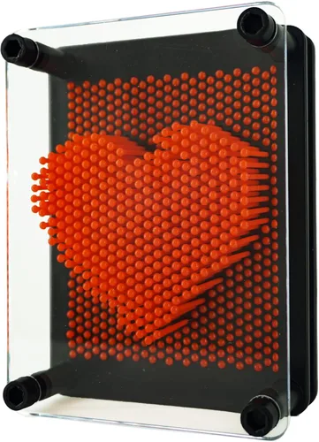 Miniatura 9 de 3D Pin Art Juguete Sensorial Tamaño 5x3.7 Pulgadas Agujas Pin Impresión Juguete Intelectual Divertido Rainbow Juguetes, Azul Claro Azul claro 5x3.7