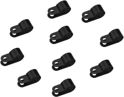 Miniatura 4 de heyous Abrazadera de cable tipo R de 1/2 pulgada (0.520 in) de 1/2 pulgada (0.520 in) de sujeción de tubo de manguera de alambre de nailon fijo