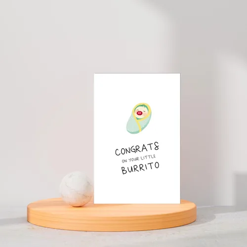 Miniatura 2 de Divertidas felicitaciones para nuevos padres, bonita tarjeta de recién nacido para mamá papá, linda tarjeta de baby shower