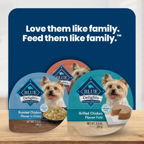 Miniatura 9 de Blue Buffalo Delicias Copa de alimentos de perro mojada de la raza pequeña para adultos naturales, sabor a la parrilla de pollo en jugo sabroso