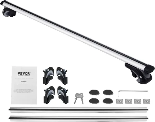 Miniatura 9 de VEVOR Barras transversales para portaequipajes, barras transversales de aluminio para portaequipajes, riel lateral elevado con hueco, capacidad