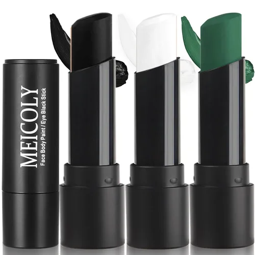 Miniatura 14 de MEICOLY Barra de maquillaje para ojos negros azul real, impermeable para béisbol, sóftbol, fútbol, lacrosse, barra de pintura corporal y facial azul