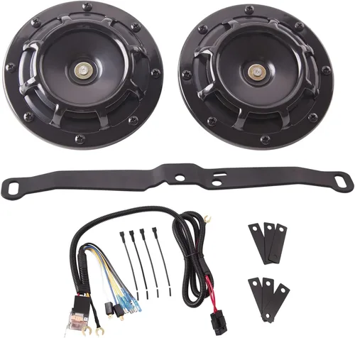 Miniatura 18 de FARBIN Bocina de coche impermeable tono súper fuerte 12V tono alto/tono bajo kit de bocinas gemelas de metal con rejilla protectora