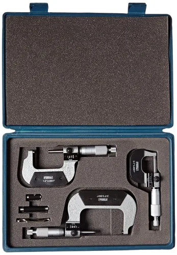 Miniatura 2 de Juego de contador en micrómetros marca Fowler 0-3 pulgadas, 52–224–103–0–, resolución .0001 pulgadas , dedal Ratchet