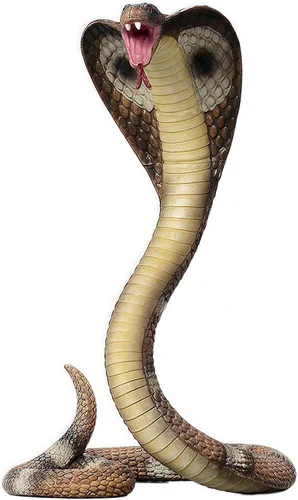 Miniatura 3 de Gemini&Genius Juguete de figura King Cobra, juguetes de animales de safari, figuras de acción de serpiente falsas, juguete de serpiente aterradora