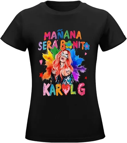 Miniatura 5 de Camiseta casual para mujer, camiseta gráfica de moda, cuello redondo, camisetas de verano