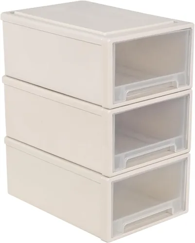 Miniatura 8 de Cajonera apilable de plástico de 6 cuartos de galón, 3 paquetes