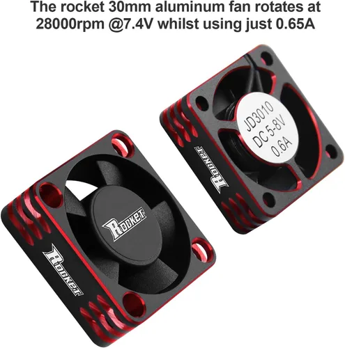 Miniatura 2 de Ventilador de enfriamiento del motor RC Disipador de calor del motor 28000RPM ESC Ventilador de enfriamiento para coche RC 1/8 1/10 1/12 escala 540