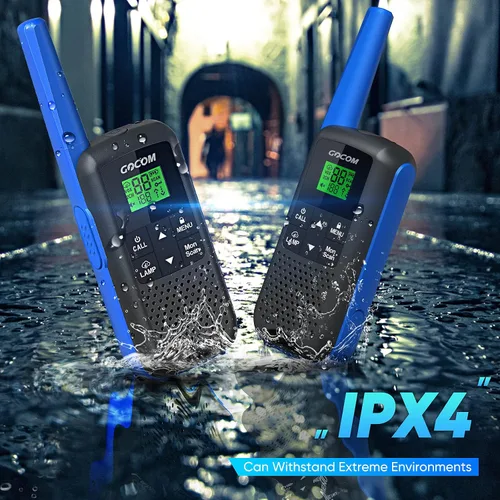 Miniatura 3 de Walkie Talkies - GOCOM G600 FRS Radio bidireccional para adultos 2W de largo alcance Walkie Talkie recargable, escaneo VOX, NOAA y alertas