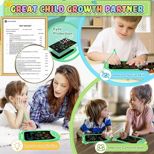 Miniatura 3 de Juguetes para niños de 1 a 2 años, tableta de dibujo de 10 pulgadas, tableta de escritura para niños, juguete de aprendizaje para niños de 1, 2, 3