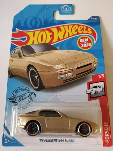 Mattel Hot Wheels Porsche Series '89 Porsche 944 Turbo, Oro, Escala 1:64, Automóvil, Niño, Niños (Unisex)