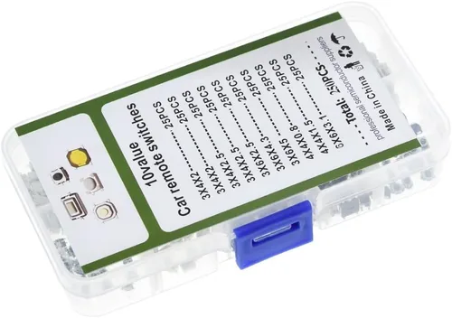 Miniatura 2 de 250 unids 10 tipos de interruptor de botón táctil coche control remoto teclas botón táctil micro interruptor