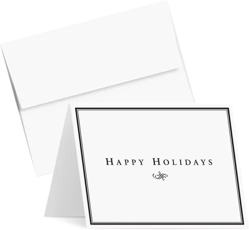 Tarjetas de felicitación y sobres 2026, diseño minimalista de bordes, saludos de Navidad y Año Nuevo, corporativo, negocios, invitaciones de fiesta