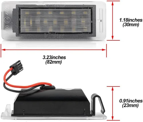 Miniatura 5 de Conjunto de luz LED de matrícula para Chevy Corvette C7 Impala SS Traverse 2014-2019, Ca'dillac CTS XTS SRX 2011-2019, repuesto OEM 6000K xenón