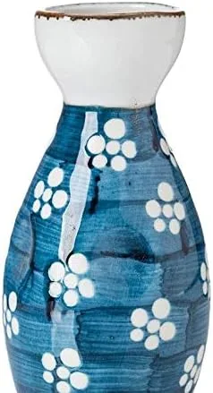 Miniatura 3 de Juego de sake de 5 piezas, juego de sake japonés de cerámica duradero con 1 jarra/decantador/botella de Tokkuri y 4 tazas Ochoko para sake caliente