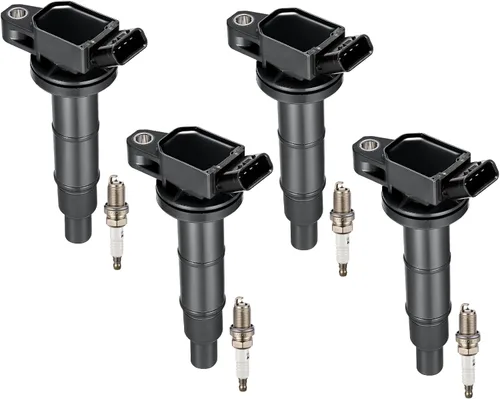 Miniatura 46 de BDFHYK Paquete de bobina de encendido y bujías de iridio compatibles con Audi Volkswagen 2.0L L4 4.2L V8 para UF575 PFR7S8EG, juegos de 4
