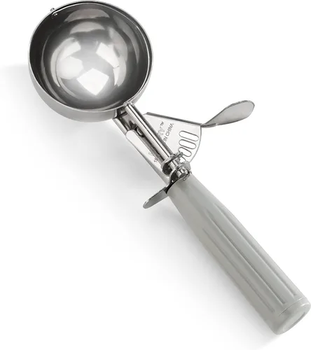 Miniatura 9 de New Star Foodservice 34905 cuchara de presión para pulgar de grado comercial/cuchara para helado, acero inoxidable 18/8, 0.875 oz, tamaño 40, púrpura
