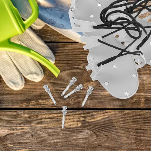 Miniatura 8 de Gatuida 20 púas de césped, picos de tierra de uñas, picos para aireador de hielo, estacas de repuesto para zapatos, herramienta de pinchos