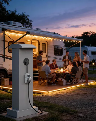 Miniatura 9 de Kohree Protector contra sobretensiones RV de 30 amperios, 18000 julios, protección contra sobretensiones de sobretensión, adaptador de enchufe RV