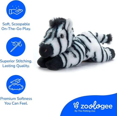 Miniatura 4 de The Petting Zoo - Peluche de pingüino africano de patas negras, regalos para niños, animales del zoológico Scoopz, juguete de pingüino de 8 pulgadas