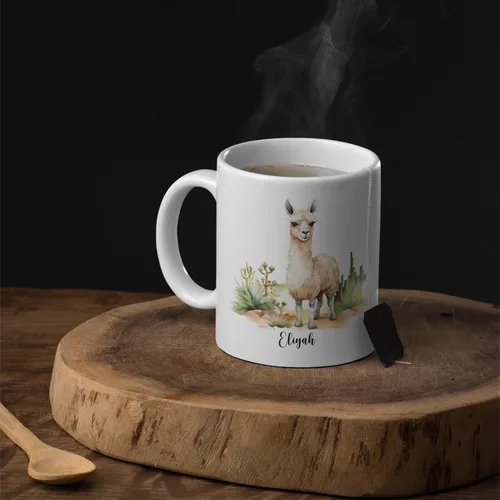 Miniatura 6 de Taza de café personalizada con loro en un bosque tropical, tazas personalizadas de animales, taza con nombre personalizado para cumpleaños