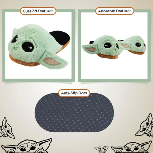 Miniatura 5 de Disney Stitch - Pantuflas para mujer, esponjosas, para interiores, talla 2-7, antideslizantes, Minnie Mouse, Baby Yoda, regalos para mujer