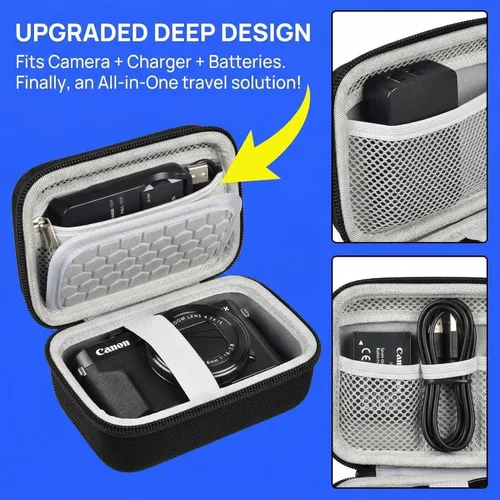Miniatura 7 de Comecase Funda de Transporte para Cámara Digital Compatible con CAMKORY/para VAHOIALD/para Canon PowerShot G7X/para Kodak Pixpro/para Sony DSCW800