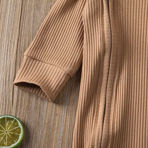 Miniatura 4 de CIYCUIT Mameluco para bebé recién nacido, ropa de mameluco acanalado sólido