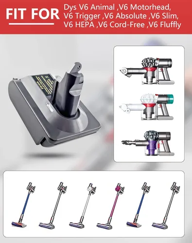 Miniatura 3 de EID V6 - Adaptador de batería para batería Milwaukee M18 de 18 V, repuesto para Dyson V6 SV03 SV04 SV05 SV06 SV07 SV09 DC59 DC61 DC62 DC72 DC74